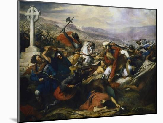 Battle of Poitiers, France, 732-Charles Auguste Guillaume Steuben-Mounted Giclee Print
