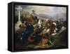 Battle of Poitiers, France, 732-Charles Auguste Guillaume Steuben-Framed Stretched Canvas