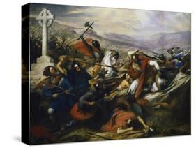 Battle of Poitiers, France, 732-Charles Auguste Guillaume Steuben-Stretched Canvas