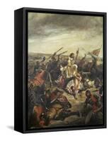 Battle of Poitiers-Eugene Delacroix-Framed Stretched Canvas