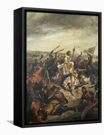 Battle of Poitiers-Eugene Delacroix-Framed Stretched Canvas