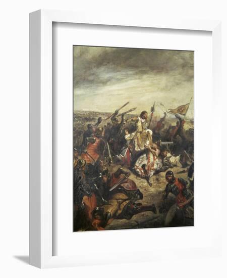 Battle of Poitiers-Eugene Delacroix-Framed Giclee Print