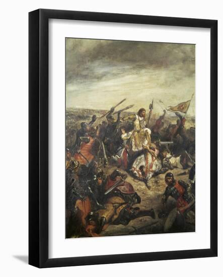 Battle of Poitiers-Eugene Delacroix-Framed Giclee Print