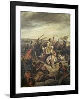 Battle of Poitiers-Eugene Delacroix-Framed Giclee Print