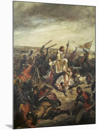 Battle of Poitiers-Eugene Delacroix-Mounted Giclee Print