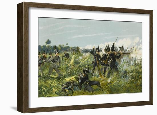 Battle of Quatre Bras-null-Framed Art Print