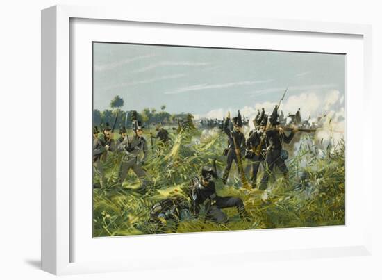 Battle of Quatre Bras-null-Framed Art Print