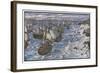 Battle of Quiberon Bay Hawke Drives a French Fleet Under Conflans into Quiberon Bay-Henry Justice Ford-Framed Art Print