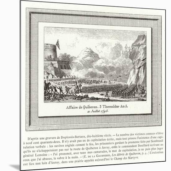 Battle of Quiberon, France, 21 July 1795-Jean Duplessis-bertaux-Mounted Giclee Print