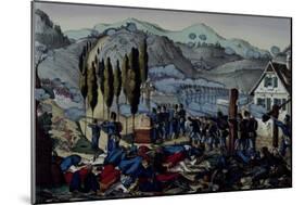 Battle of Reichshoffen or Woerth, August 6, 1870, Franco-Prussian War, France-null-Mounted Giclee Print