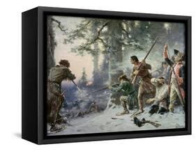 Battle of Roger's Rock-Jean Leon Gerome Ferris-Framed Stretched Canvas