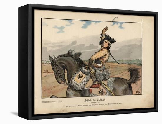 Battle of Rossbach-Richard Knoetel-Framed Stretched Canvas