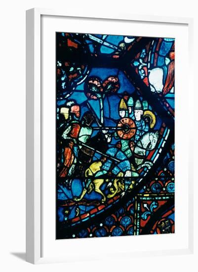 Battle of Sahagun, Stained Glass, Chartres Cathedral, C1225-null-Framed Photographic Print