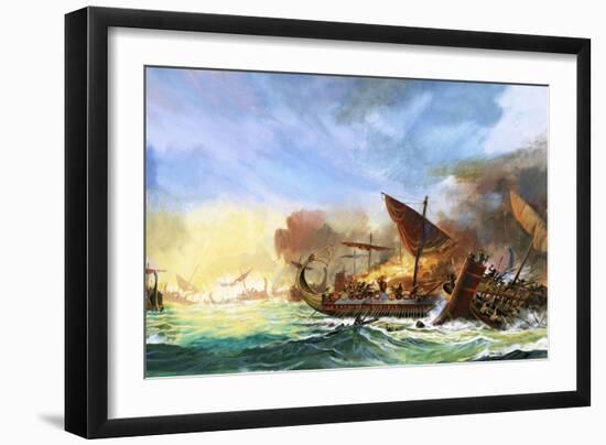 Battle of Salamis-Andrew Howat-Framed Giclee Print