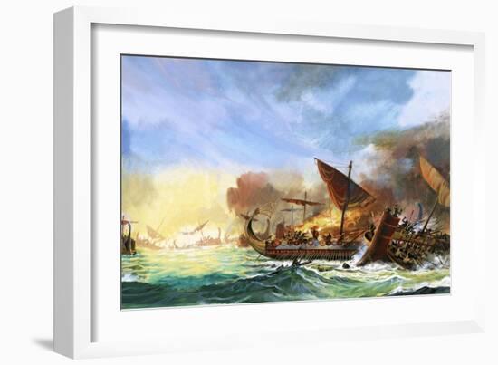 Battle of Salamis-Andrew Howat-Framed Giclee Print