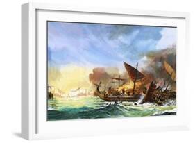 Battle of Salamis-Andrew Howat-Framed Giclee Print