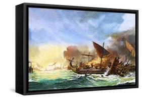 Battle of Salamis-Andrew Howat-Framed Stretched Canvas