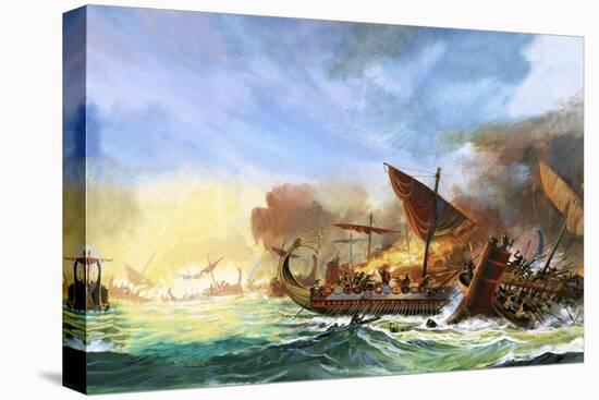 Battle of Salamis-Andrew Howat-Stretched Canvas