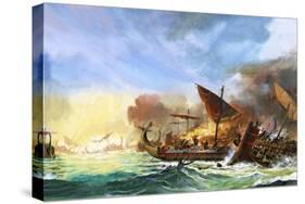 Battle of Salamis-Andrew Howat-Stretched Canvas