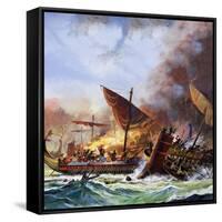 Battle of Salamis-Andrew Howat-Framed Stretched Canvas