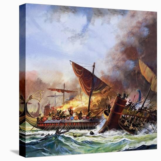 Battle of Salamis-Andrew Howat-Stretched Canvas