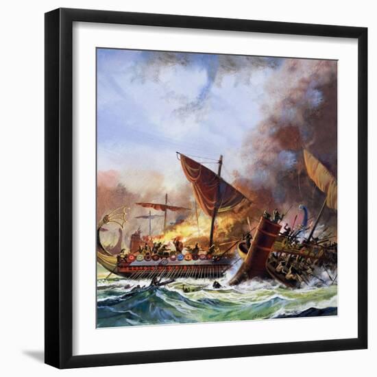 Battle of Salamis-Andrew Howat-Framed Giclee Print