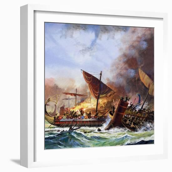 Battle of Salamis-Andrew Howat-Framed Giclee Print