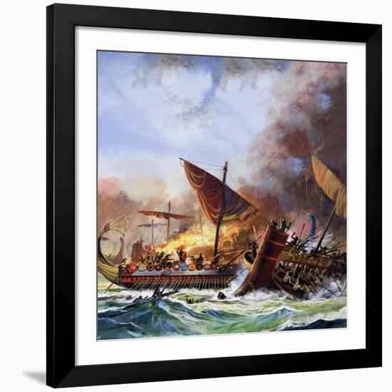 Battle of Salamis-Andrew Howat-Framed Giclee Print