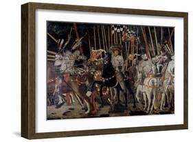 Battle of San Romano: the Counter Attack of Michelotto Da Contignola-Paolo Uccello-Framed Giclee Print