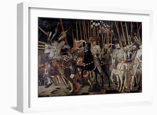 Battle of San Romano: the Counter Attack of Michelotto Da Contignola-Paolo Uccello-Framed Giclee Print