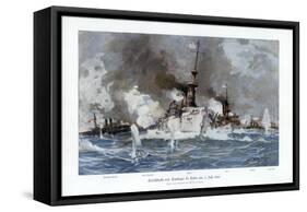 Battle of Santiago De Cuba, 3 July 1898-Willy Stower-Framed Stretched Canvas