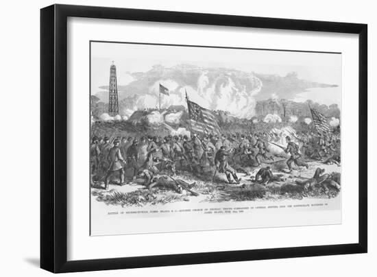 Battle of Secessionville-Frank Leslie-Framed Art Print