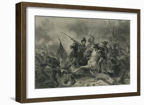 Battle of Shiloh, Tennessee, C.1862-Felix Octavius Carr Darley-Framed Giclee Print