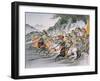 Battle of Shizugatake Pass 1583-Japanese School-Framed Giclee Print