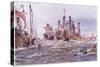 Battle of Sluys 1340 Ad, 1915-William Lionel Wyllie-Stretched Canvas