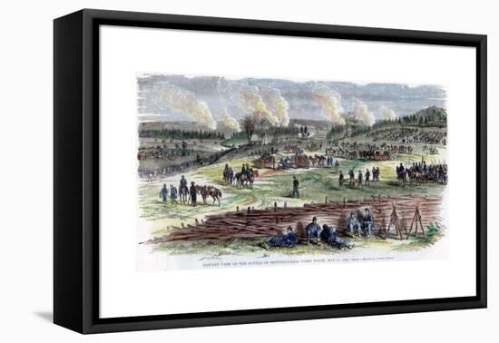 Battle of Spotsylvania Court House, Virginia, American Civil War, 12 May 1864-Edwin Forbes-Framed Stretched Canvas