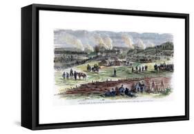 Battle of Spotsylvania Court House, Virginia, American Civil War, 12 May 1864-Edwin Forbes-Framed Stretched Canvas