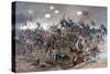 Battle of Spottsylvania, Pub. L Prang & Co., 1886 (Colour Litho)-Thure De Thulstrup-Stretched Canvas