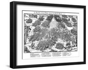 Battle of St Denis, French Religious Wars, 10 November 1567-Jacques Tortorel-Framed Giclee Print