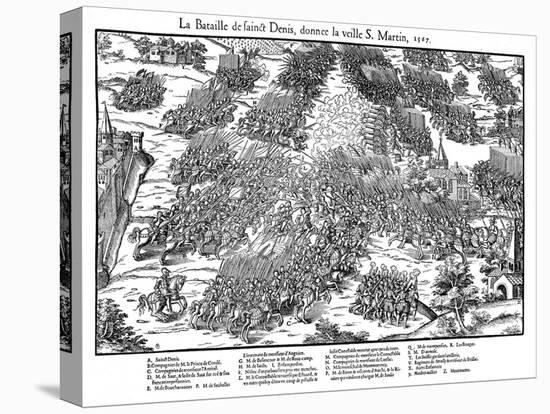 Battle of St Denis, French Religious Wars, 10 November 1567-Jacques Tortorel-Stretched Canvas