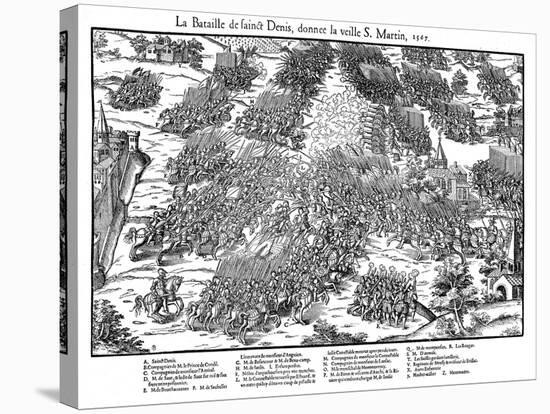 Battle of St Denis, French Religious Wars, 10 November 1567-Jacques Tortorel-Stretched Canvas