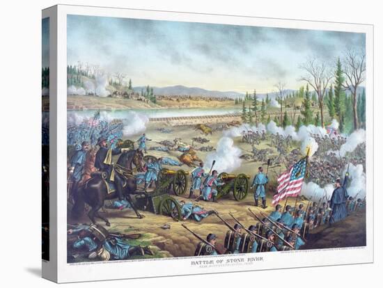 Battle of Stones River, Pub. Kurz and Allison, 1891-null-Stretched Canvas