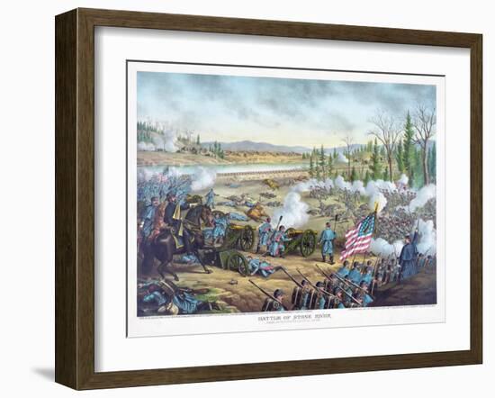 Battle of Stones River, Pub. Kurz and Allison, 1891-null-Framed Giclee Print