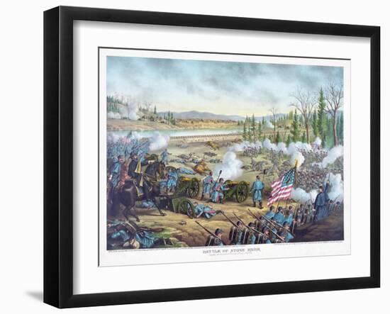 Battle of Stones River, Pub. Kurz and Allison, 1891-null-Framed Giclee Print