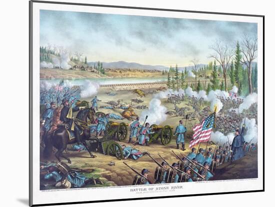 Battle of Stones River, Pub. Kurz and Allison, 1891-null-Mounted Giclee Print