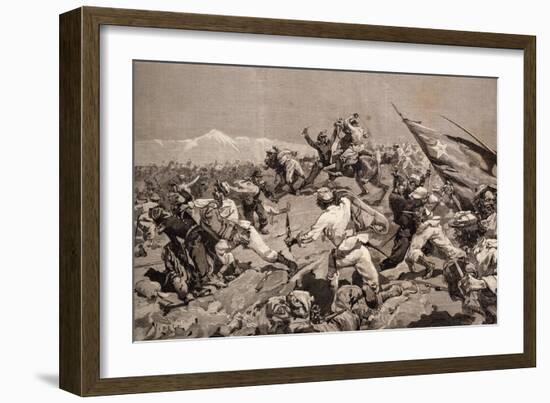 Battle of Tarapaca, Between Peruvian and Chilian Troops, November 27, 1879-null-Framed Giclee Print