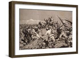 Battle of Tarapaca, Between Peruvian and Chilian Troops, November 27, 1879-null-Framed Giclee Print