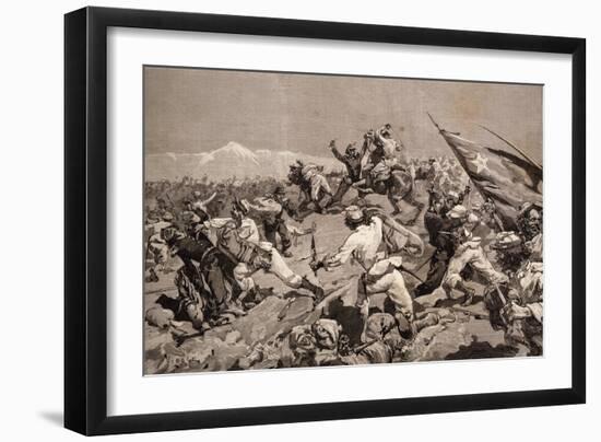 Battle of Tarapaca, Between Peruvian and Chilian Troops, November 27, 1879-null-Framed Giclee Print