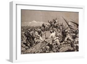 Battle of Tarapaca, Between Peruvian and Chilian Troops, November 27, 1879-null-Framed Giclee Print