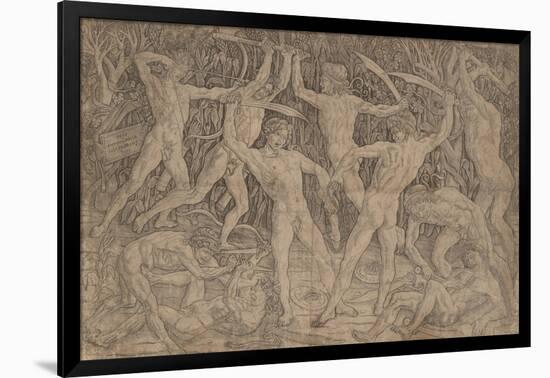 Battle of Ten Naked Men, 1465-Antonio Pollaiuolo-Framed Giclee Print